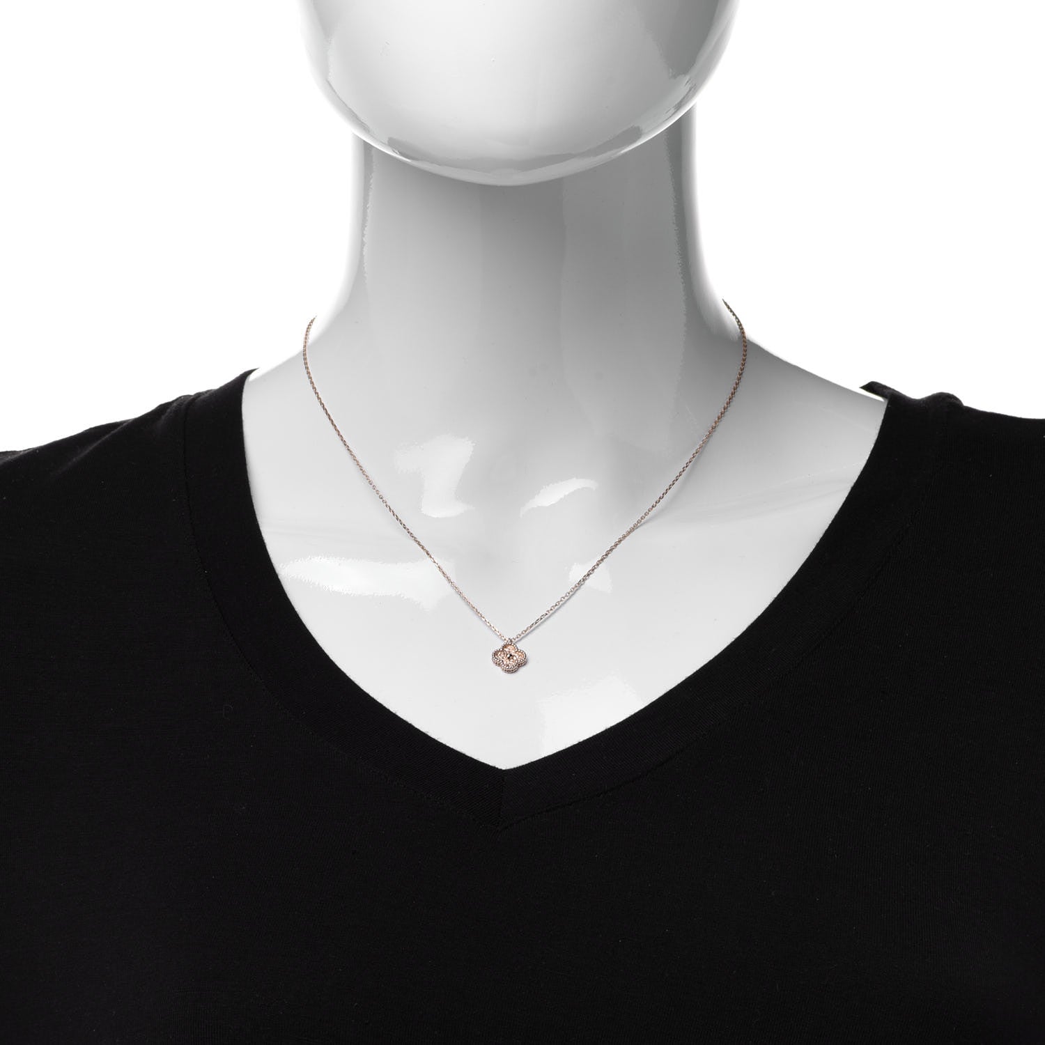 Van Cleef & Arpels 18K Rose Gold Sweet Alhambra Pendant Necklace 2 of 6