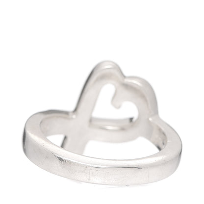 Tiffany Sterling Silver Paloma Picasso Loving Heart Ring 48 4.5 3 of 5