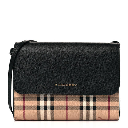 Burberry Haymarket Check Small Loxley Crossbody Black 1 of 10