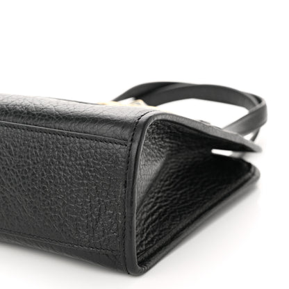 Salvatore Ferragamo Grained Calfskin Gancini Mini Top Handle Crossbody Bag Black 10 of 10