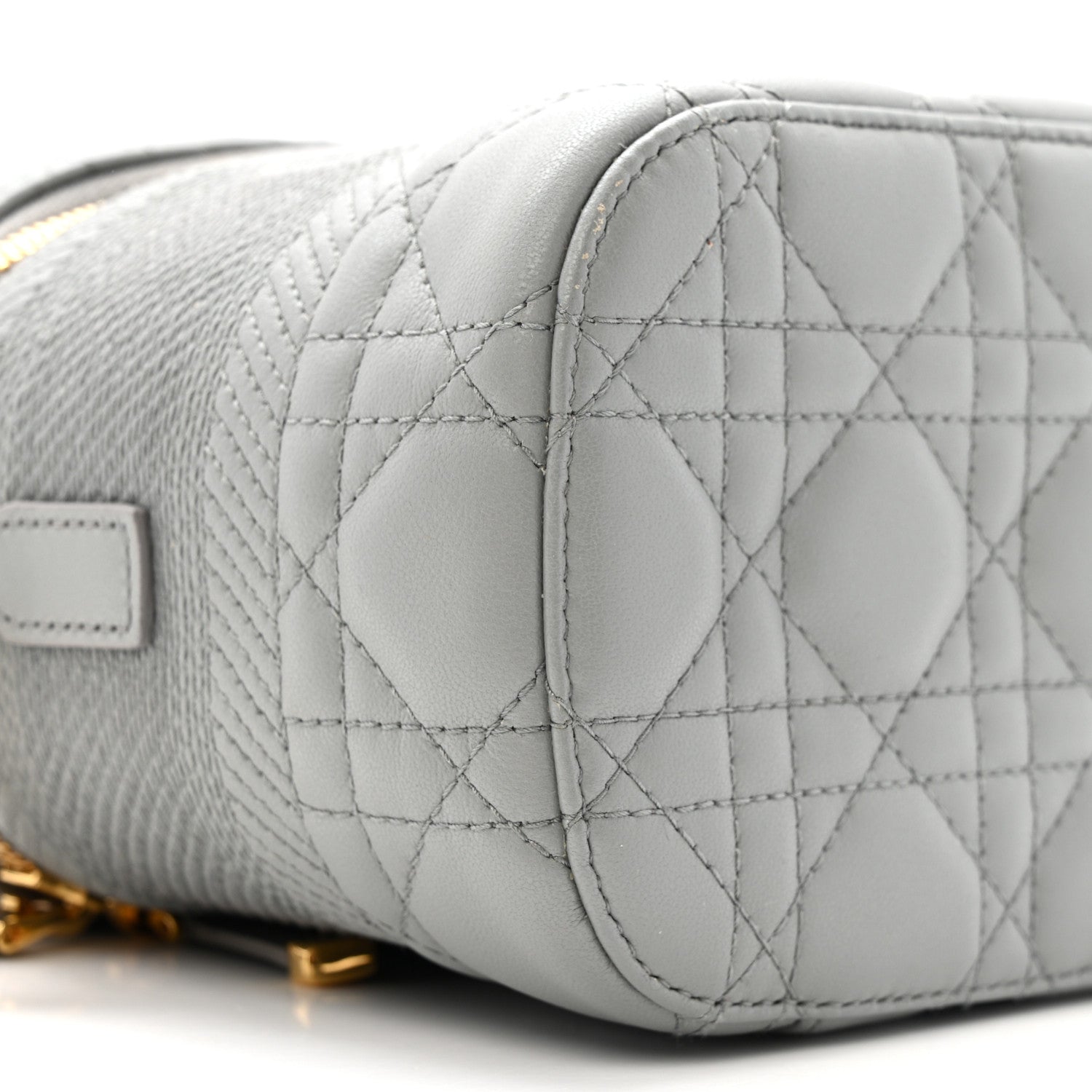Christian Dior Lambskin Cannage Small Diortravel Vanity Case Cloud Blue 9 of 12