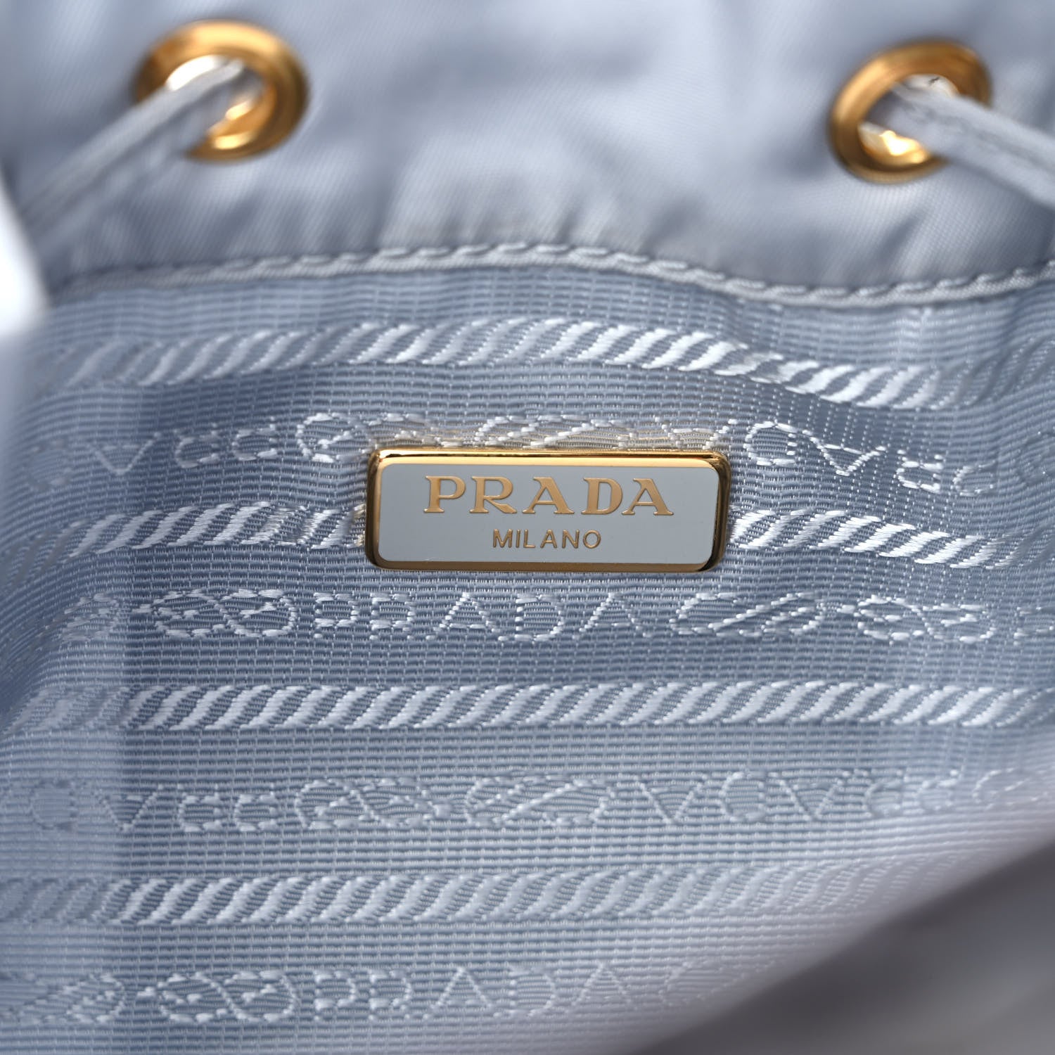 Prada Re-Nylon Saffiano Duet Bucket Crossbody Bag Fiordaliso 6 of 9