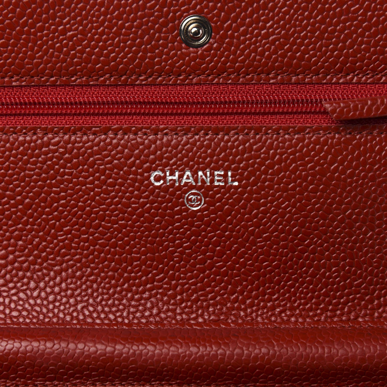 Chanel Caviar Quilted Wallet on Chain WOC Red 6 of 12