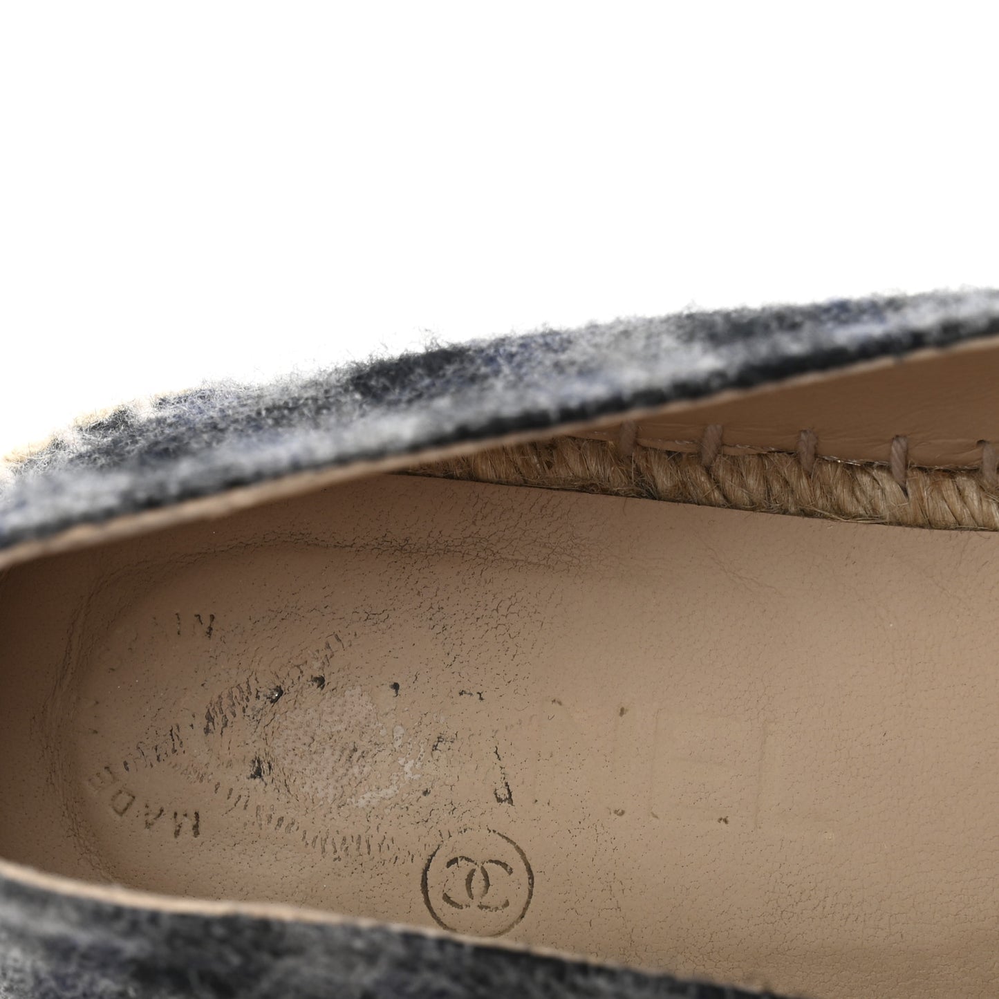 Flannel CC Espadrilles 36 Dark Grey Black