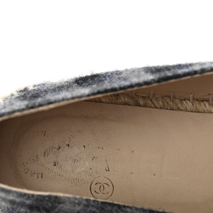 Chanel Flannel CC Espadrilles 36 Dark Grey Black 8 of 9