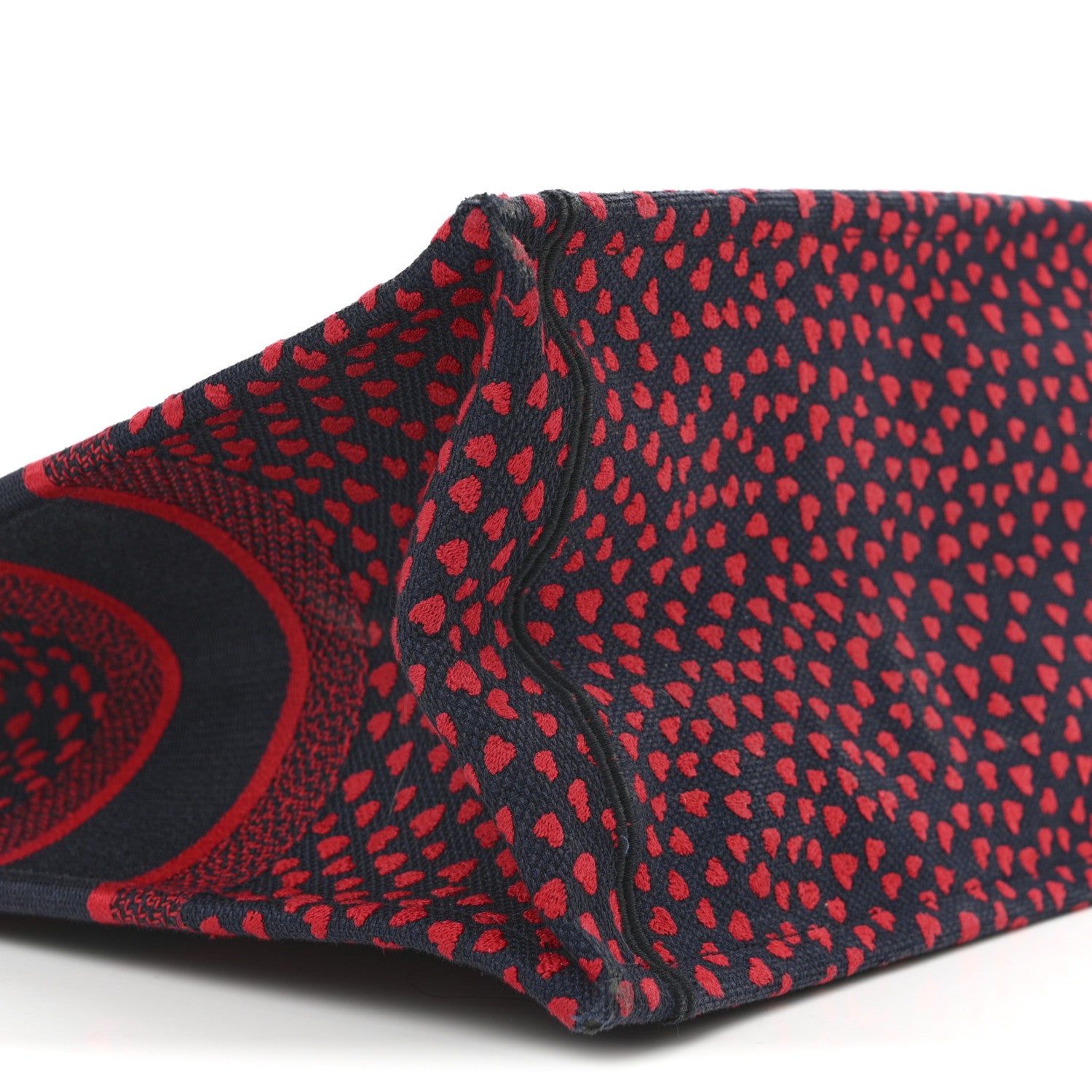 Christian Dior Canvas Embroidered Pop Heart I Love Paris Medium Book Tote Red Multicolor 9 of 13