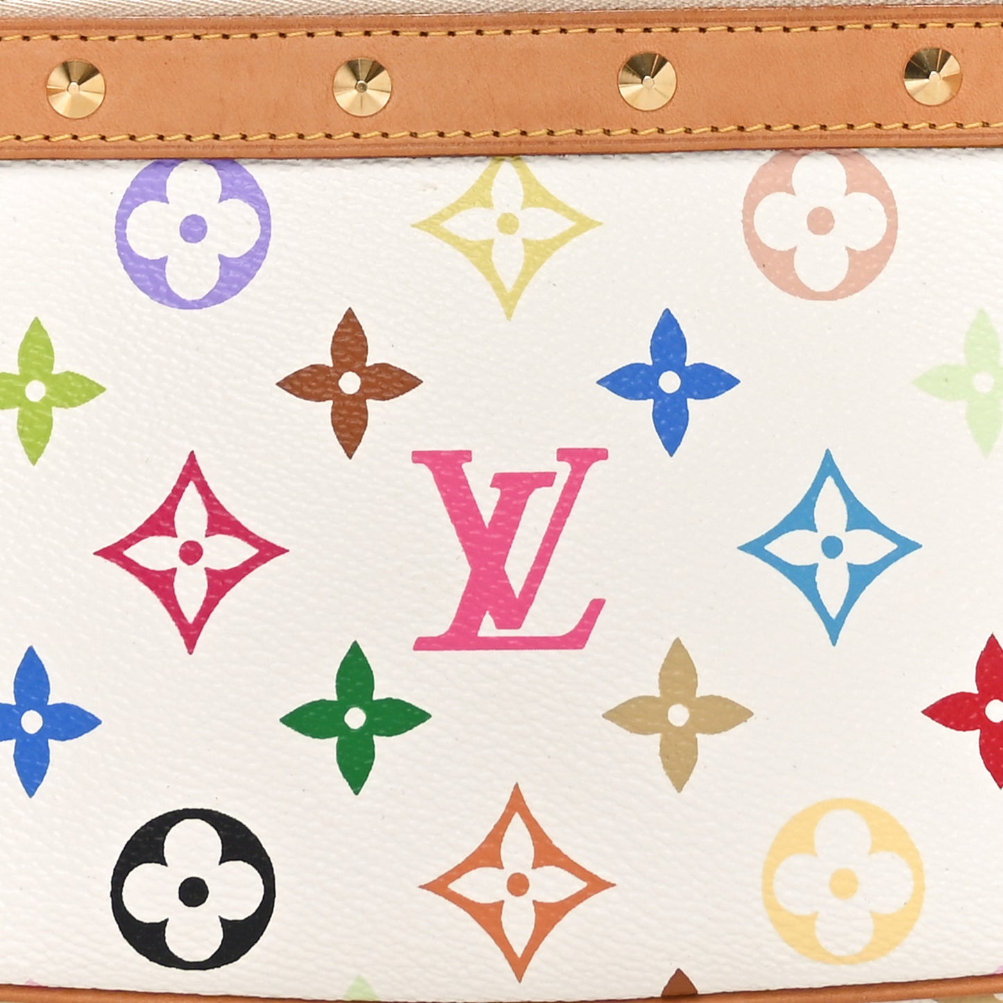 Monogram Multicolor Pochette Accessories White