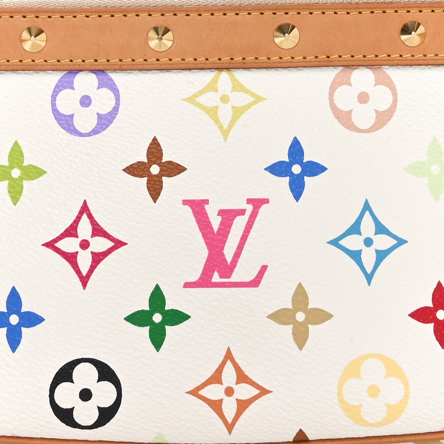 Louis Vuitton Monogram Multicolor Pochette Accessories White 7 of 9