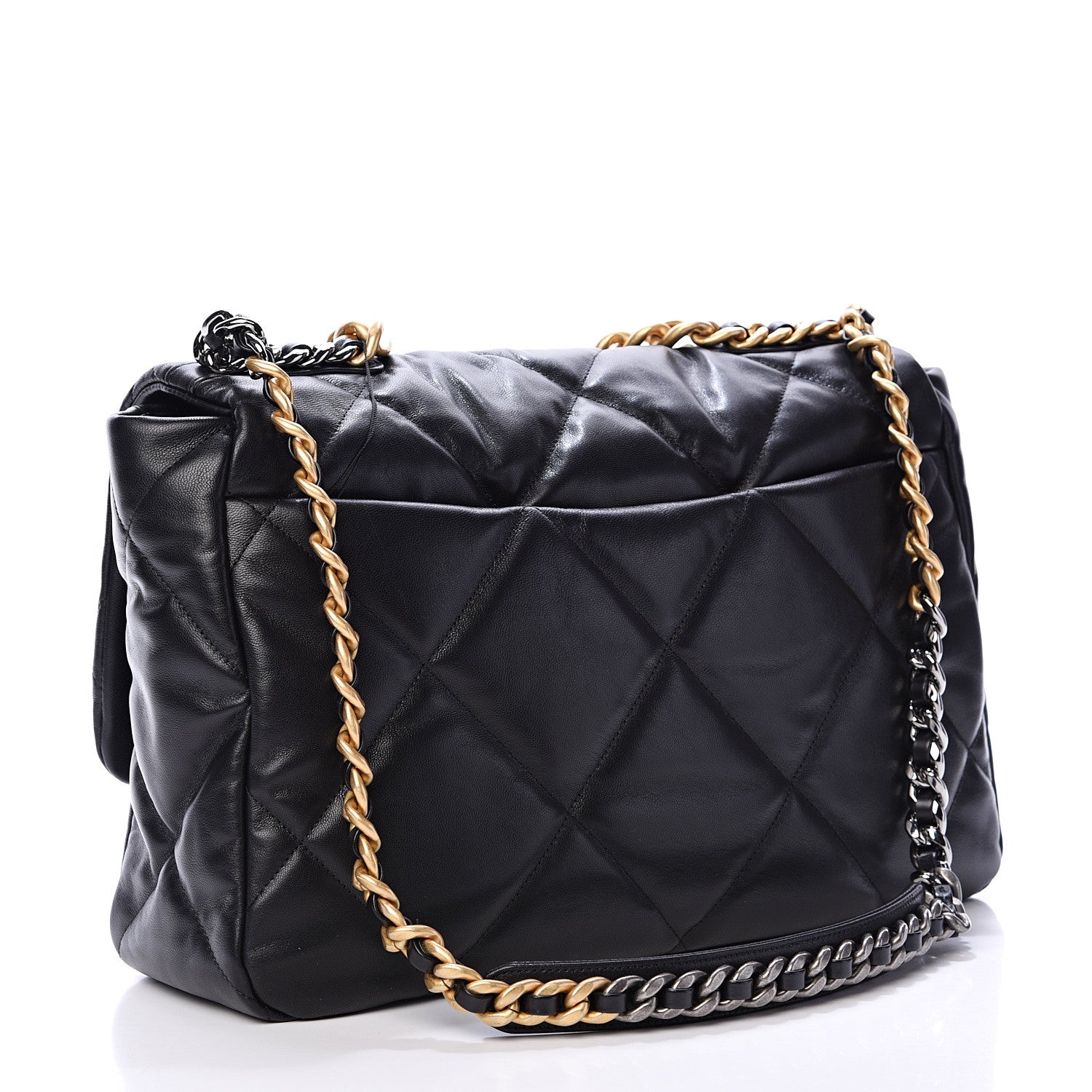 Chanel Goatskin Quilted Maxi 19 Flap Black 2 of 12
