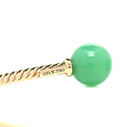 David Yurman 18K Yellow Gold Chrysoprase 8.5mm Solari Bead Bracelet 4 of 5