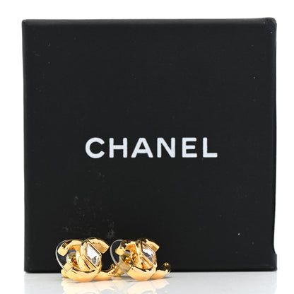 Chanel Metal Crystal CC Marquise Earrings Gold 5 of 5