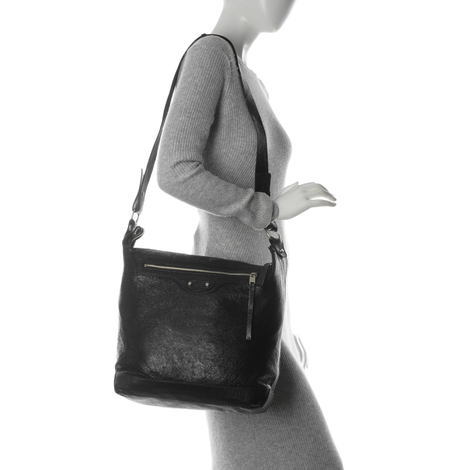 Balenciaga Agneau Mens Day Messenger Black 2 of 7