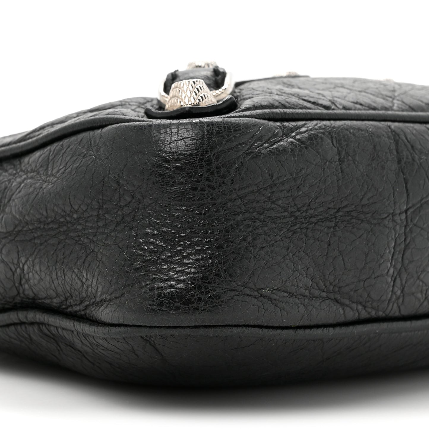 Agneau Giant 12 Silver Hardware Hip Black