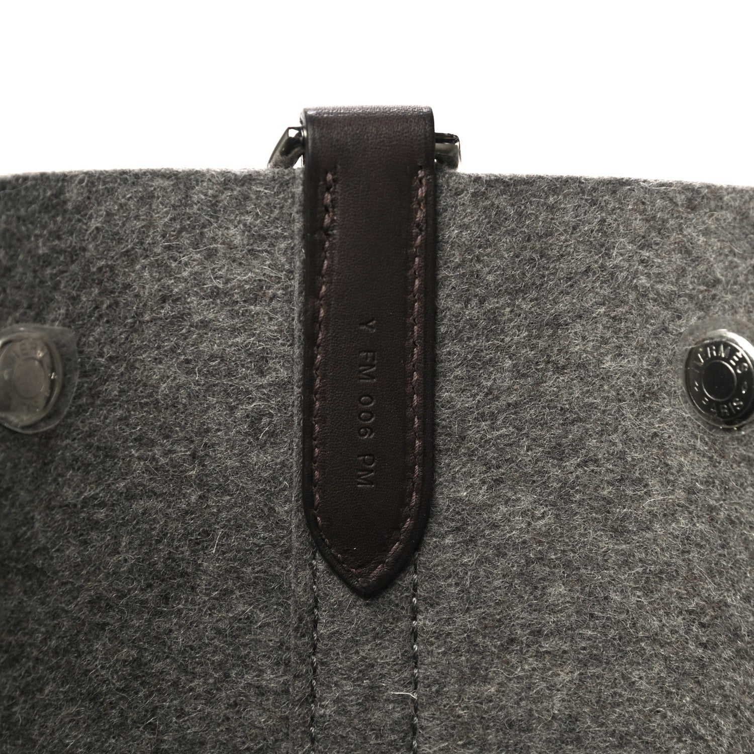 Hermes Felt Sac De Pansage Groom Bag Acier 6 of 15