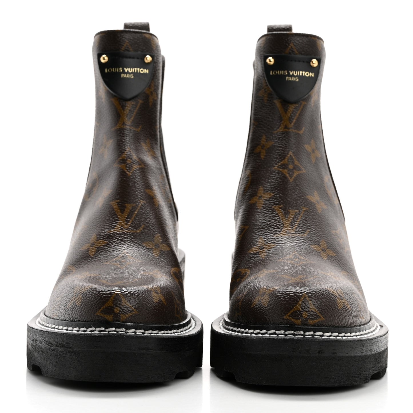 Patent Monogram LV Beaubourg Ankle Boots 39 Black