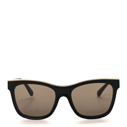 Chanel Acetate Logo Shield Sunglasses 5418 Black 2 of 8