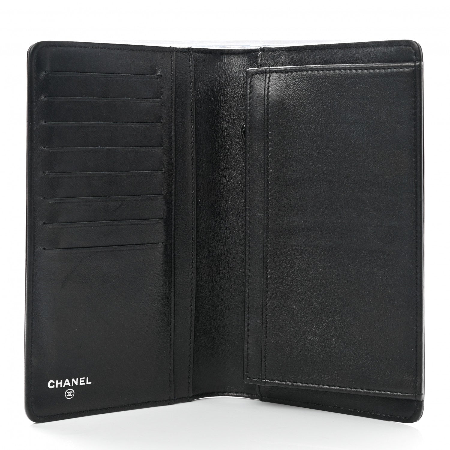 Chanel Patent Calfskin Quilted Boy Yen Wallet Black 5 of 7
