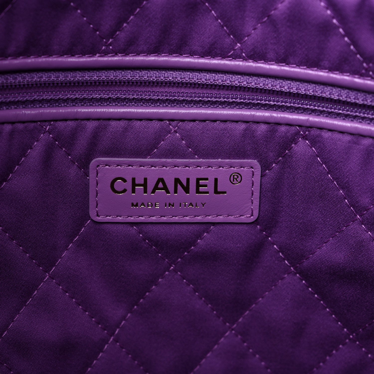 Chanel Shiny Calfskin Quilted Chanel 22 Purple 7 of 10