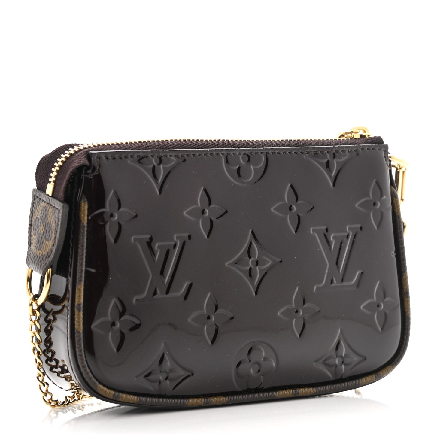 Vernis Monogram Mini Pochette Accessories Amarante