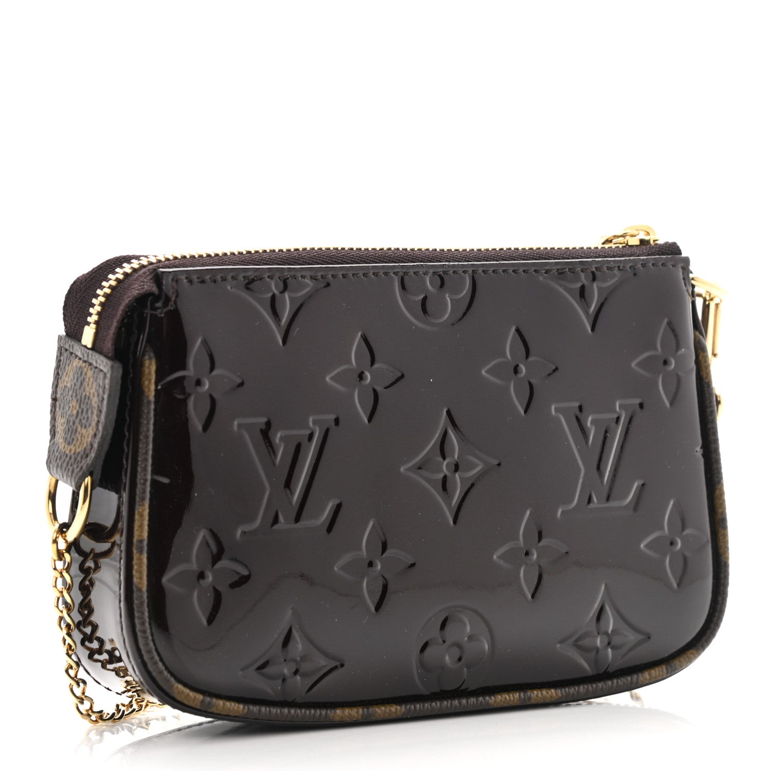 Louis Vuitton Vernis Monogram Mini Pochette Accessories Amarante 3 of 9