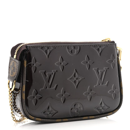 Louis Vuitton Vernis Monogram Mini Pochette Accessories Amarante 3 of 9