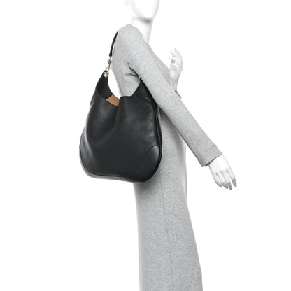 Gucci Soft Grained Calfskin Maxi B Hobo Black 2 of 9