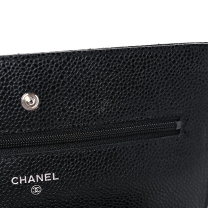 Chanel Caviar Quilted Wallet On Chain WOC Black 11 of 13