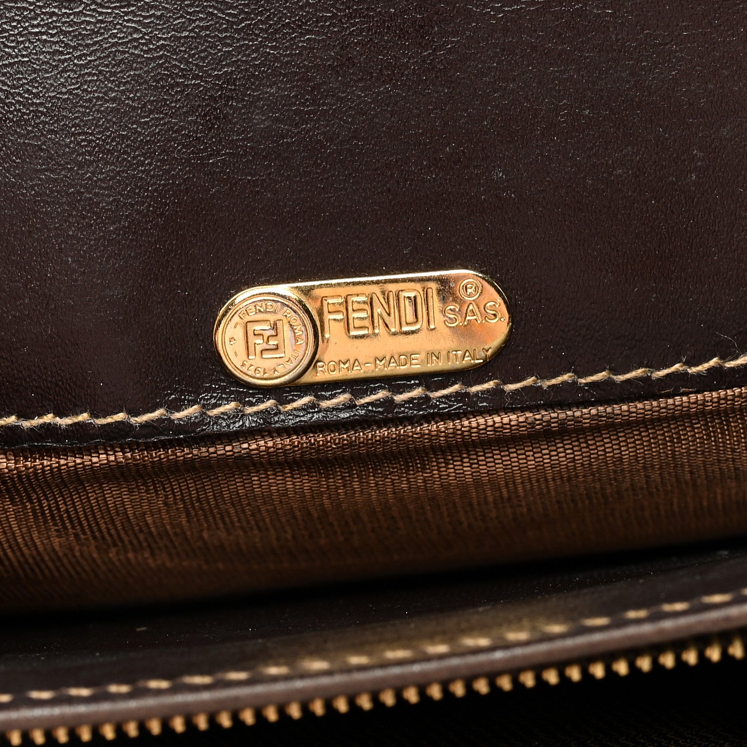 Fendi Zucca Compact Wallet Tobacco 6 of 6