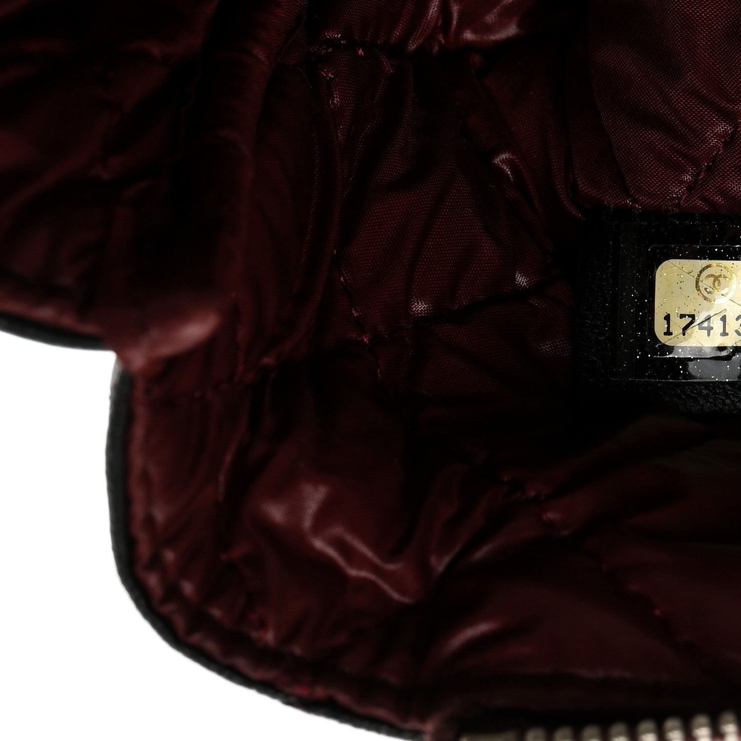 Chanel Lambskin Quilted Cosmetic Pouch Black 7 of 7
