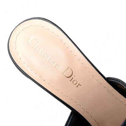 Christian Dior Cotton Embroidered Dway 85mm Slide Sandals 37.5 Black 8 of 11