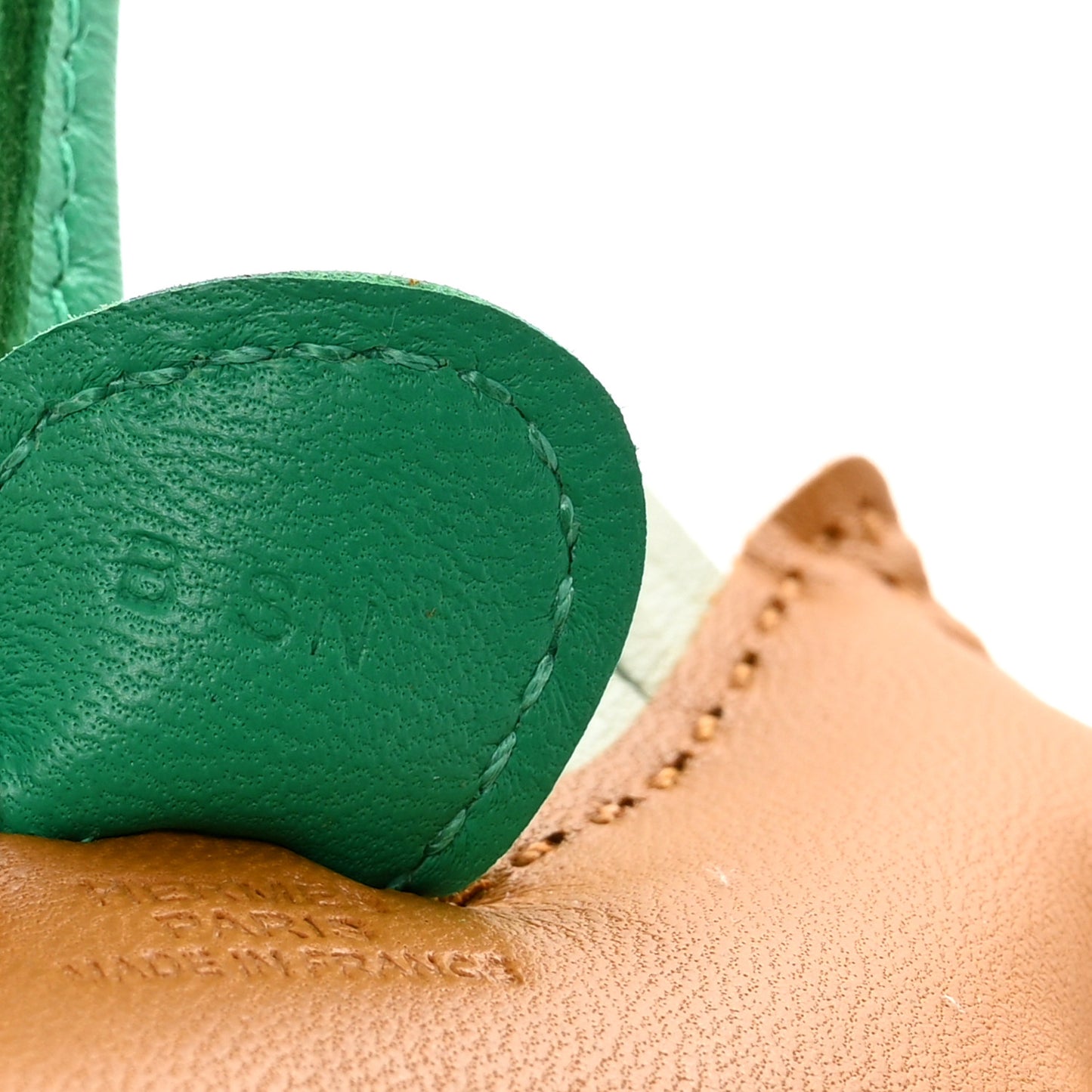 Milo Lambskin Grigri Rodeo Horse Bag Charm PM Chai Menthe Craie