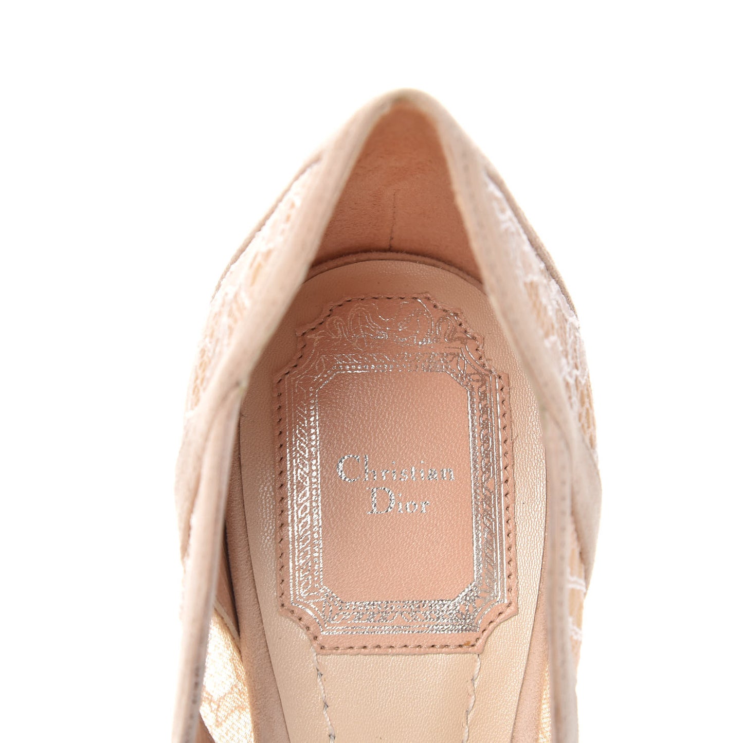 Lace Suede Lingerie Pumps 37 Nude