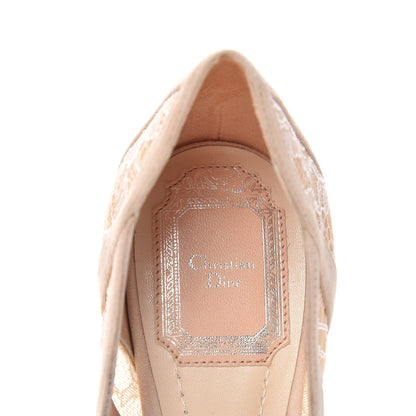 Christian Dior Lace Suede Lingerie Pumps 37 Nude 8 of 11