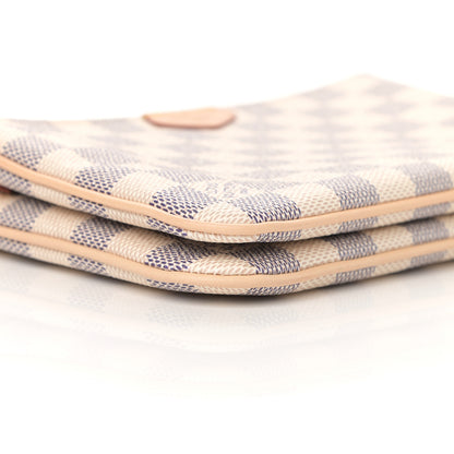 Louis Vuitton Damier Azur Double Zip Pochette 9 of 10