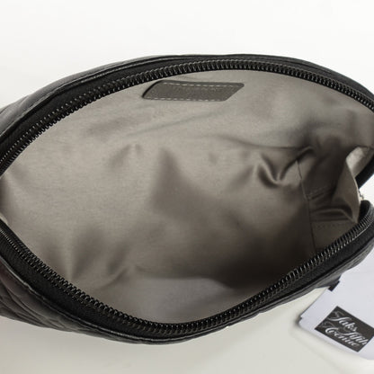 Chanel Lambskin Camellia Embossed Cosmetic Case Black 6 of 8