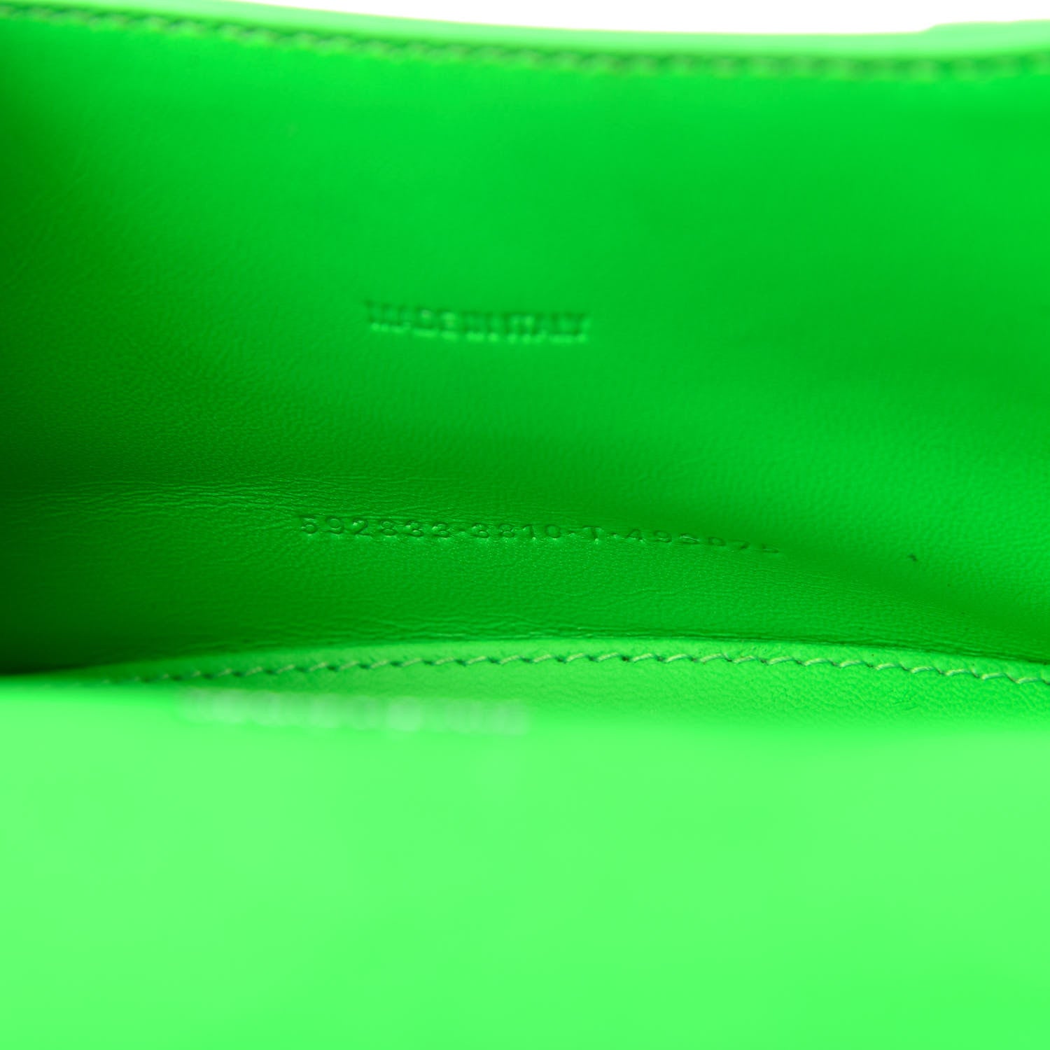 Balenciaga Shiny Calfskin Crocodile Embossed Hourglass Top Handle Bag XS Fluo Green 10 of 11