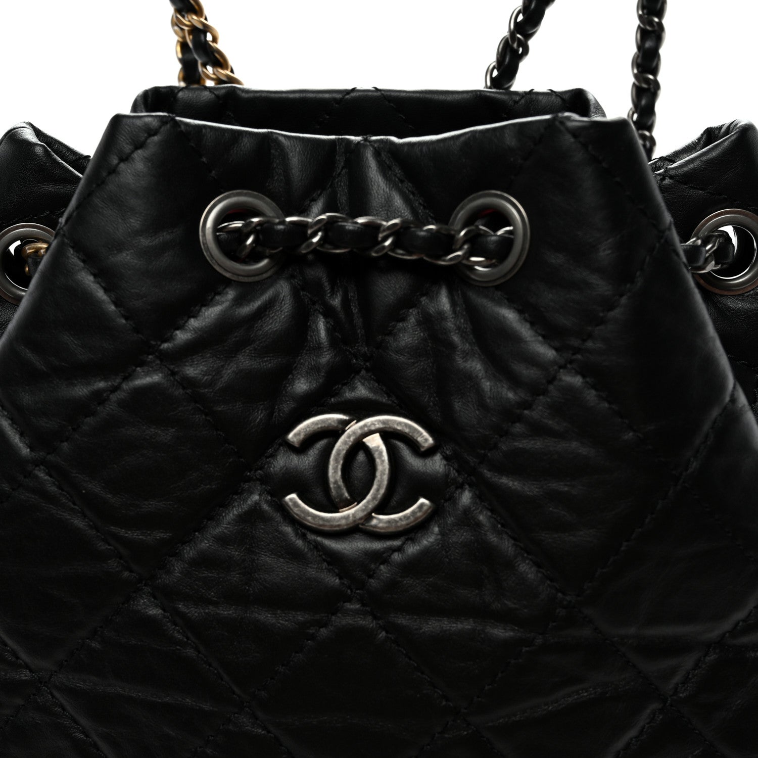 Chanel Aged Calfskin Quilted Small Gabrielle Backpack Black 8 of 10