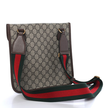 Gucci GG Supreme Monogram Web Medium Neo Vintage Flap Messenger Bag Beige New Acero 2 of 8