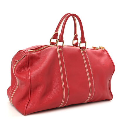 Louis Vuitton Tobago Calfskin Keepall 50 Red 2 of 8