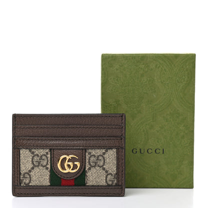 Gucci GG Supreme Monogram Ophidia Card Holder Brown 7 of 7