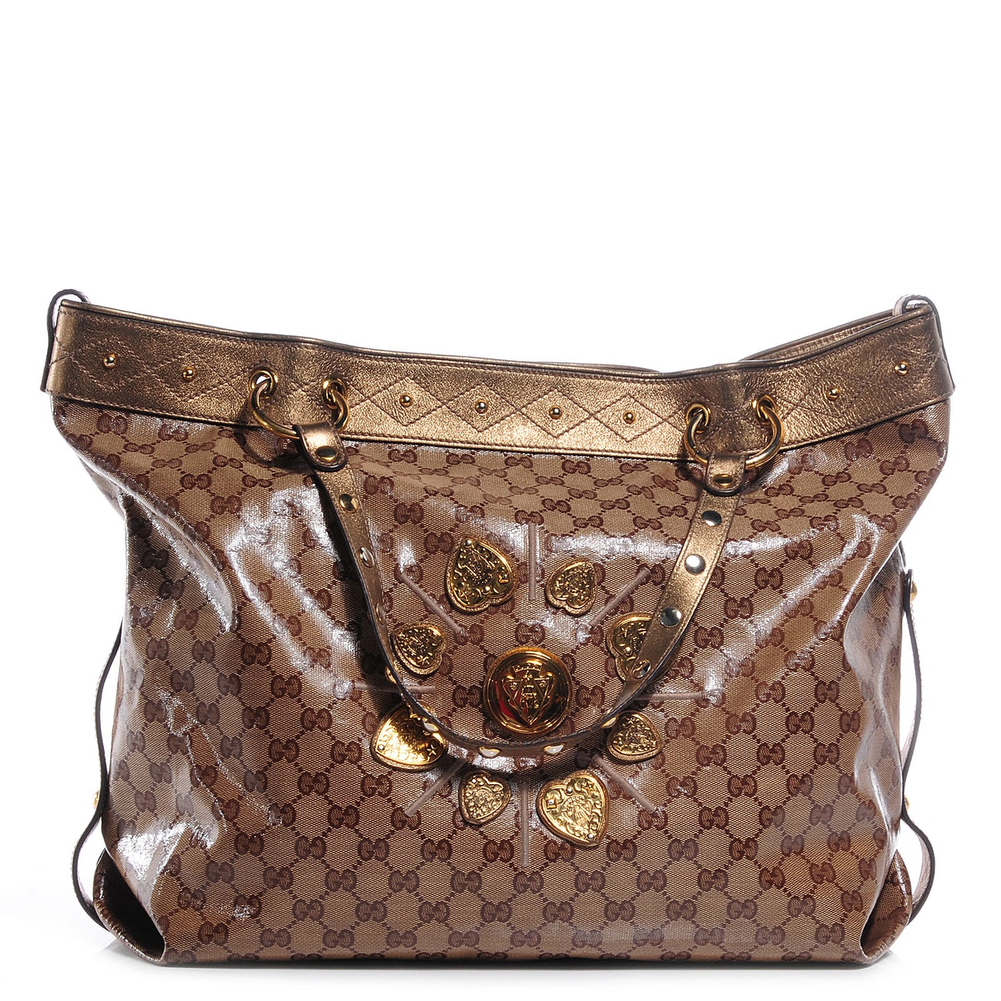 Crystal Monogram Studded Irina Tote