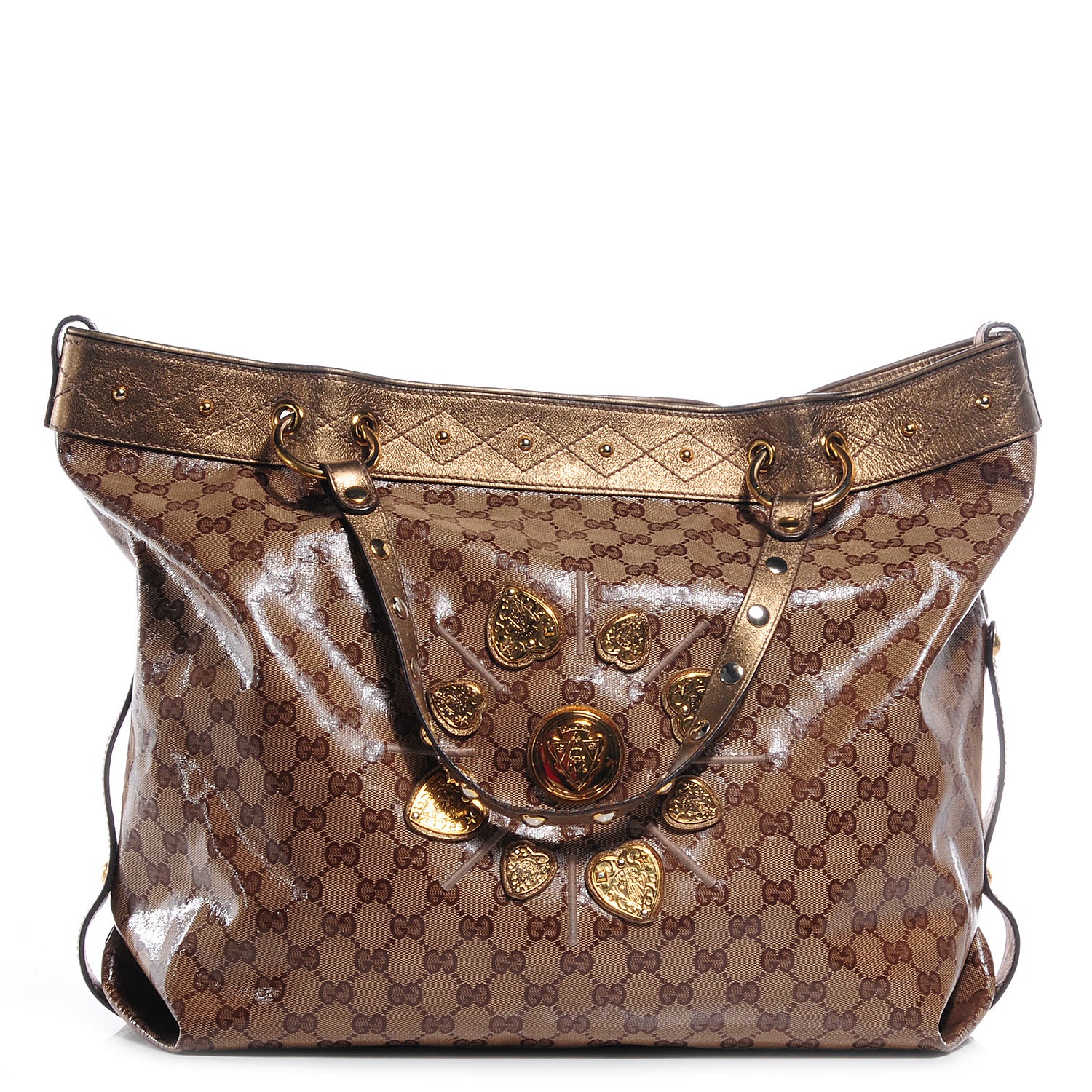 Gucci Crystal Monogram Studded Irina Tote 1 of 7