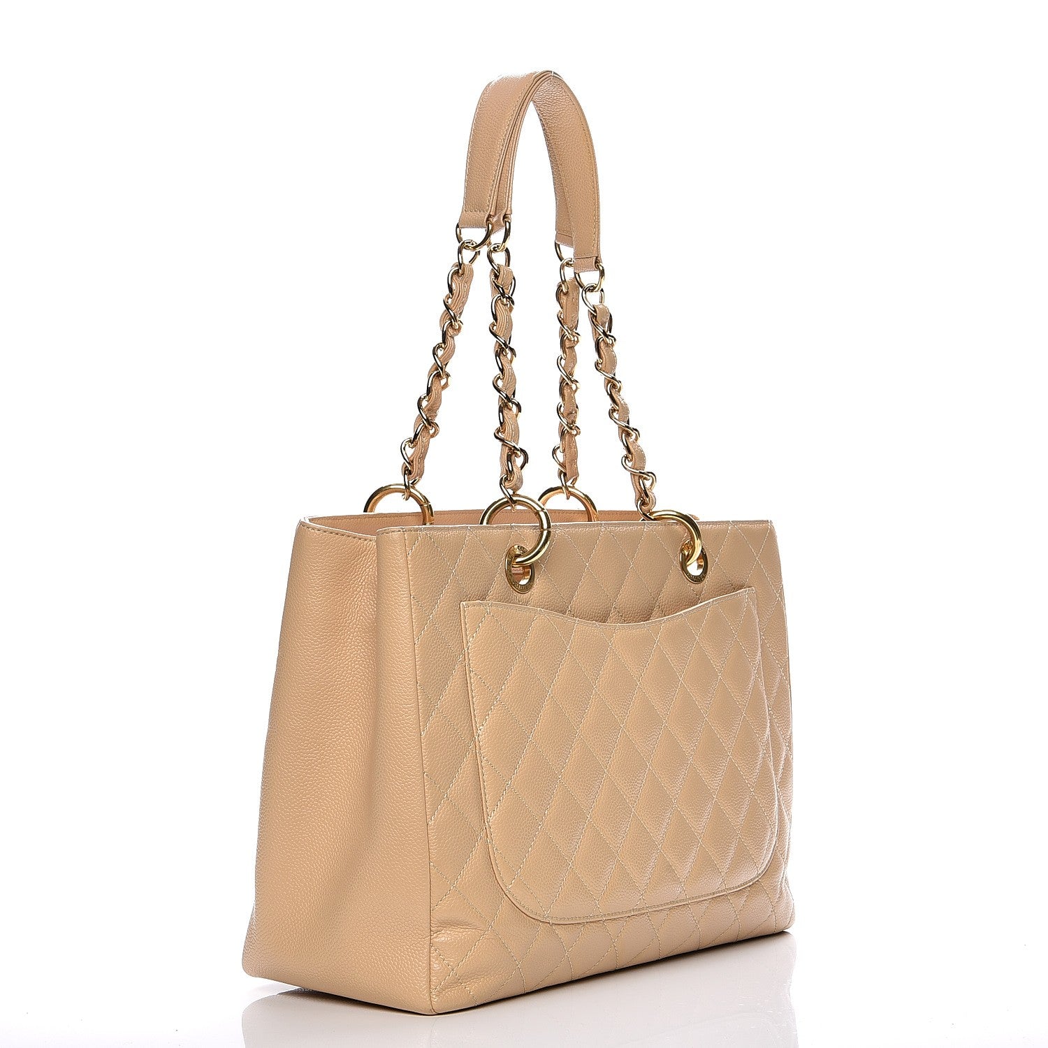 Chanel Caviar Quilted Grand Shopping Tote GST Beige Clair 3 of 11