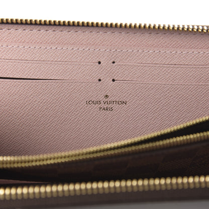 Louis Vuitton Damier Ebene Clemence Wallet Rose Ballerine 6 of 7