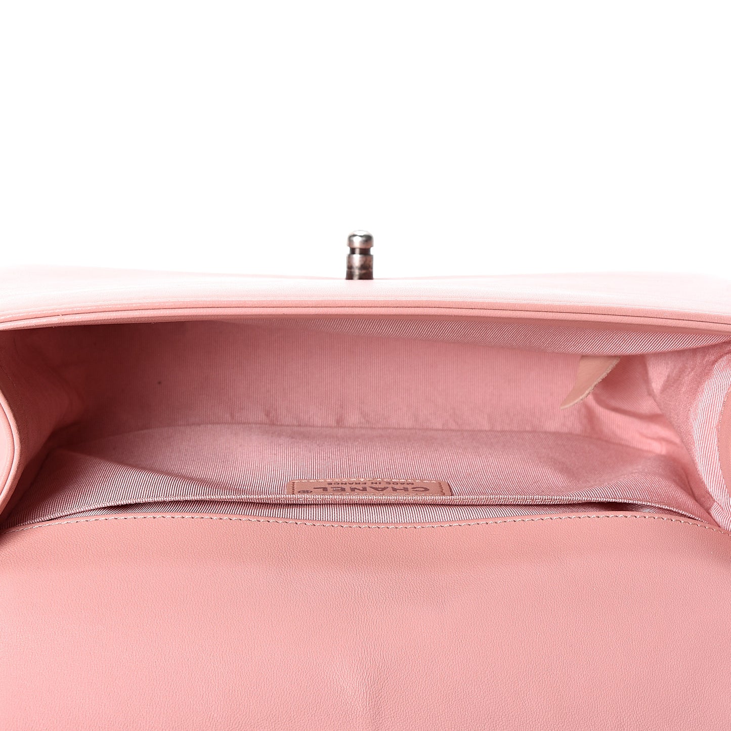 Lambskin Quilted Medium Boy Flap Light Pink