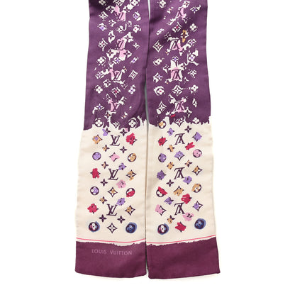 Louis Vuitton Silk Monogram Splash Bandeau Purple 2 of 4