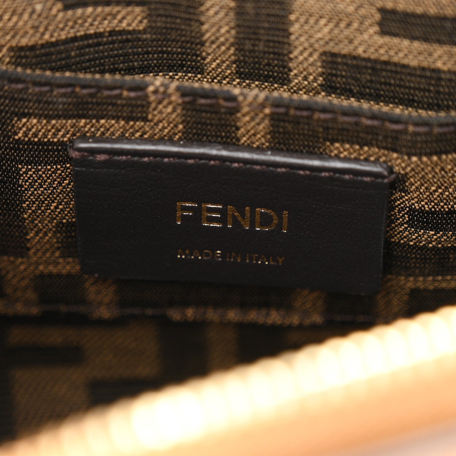Fendi Vitello King Plexiglass Logo Embossed Mini By The Way Top Handle Boston Bag Caramello 6 of 11