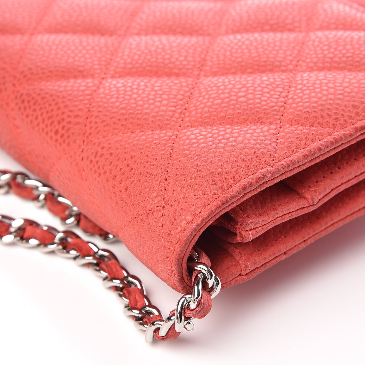 Chanel Iridescent Caviar Quilted Wallet on Chain WOC Pink 15 of 17