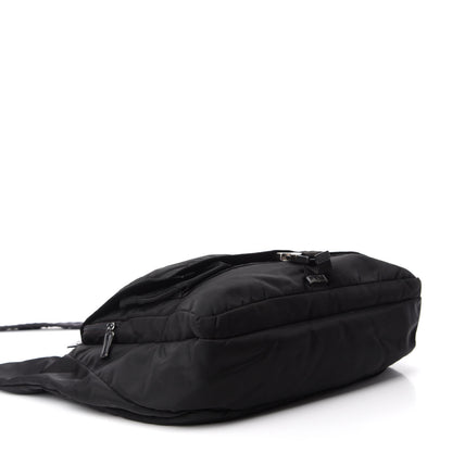 Prada Tessuto Nylon Saffiano Messenger Satchel Black 4 of 13