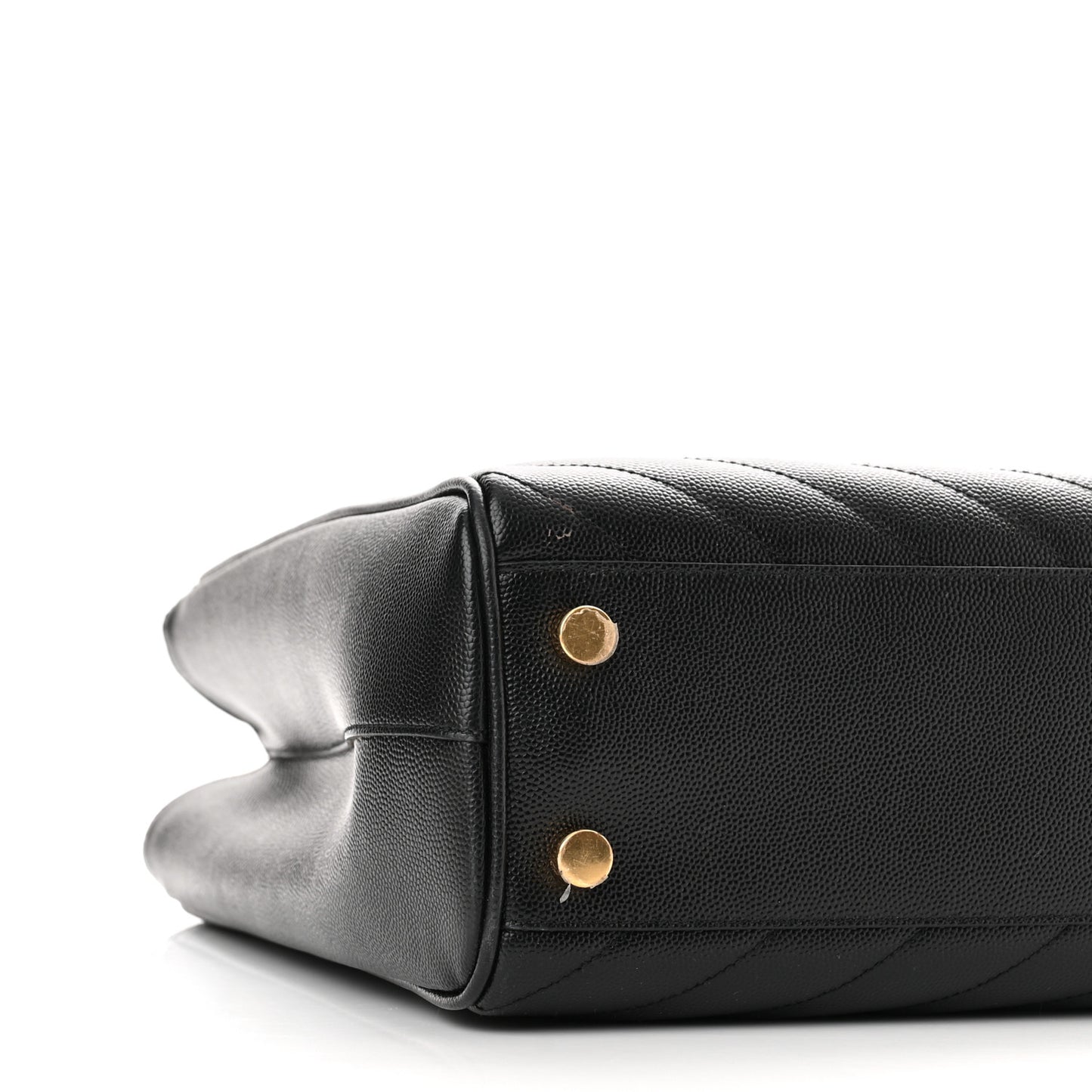 Grain De Poudre Matelasse Chevron Monogram Shopping Bag Black
